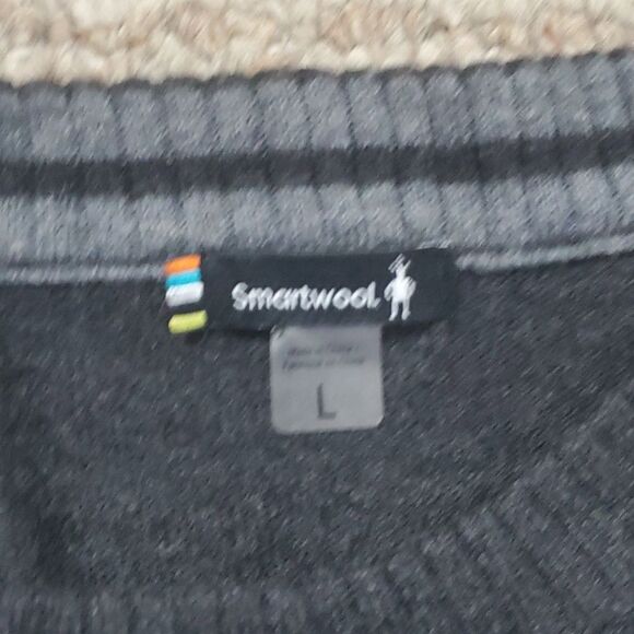 SMARTWOOL Sparwood Colorblock Crewneck Sweater Large - Picture 5 of 9